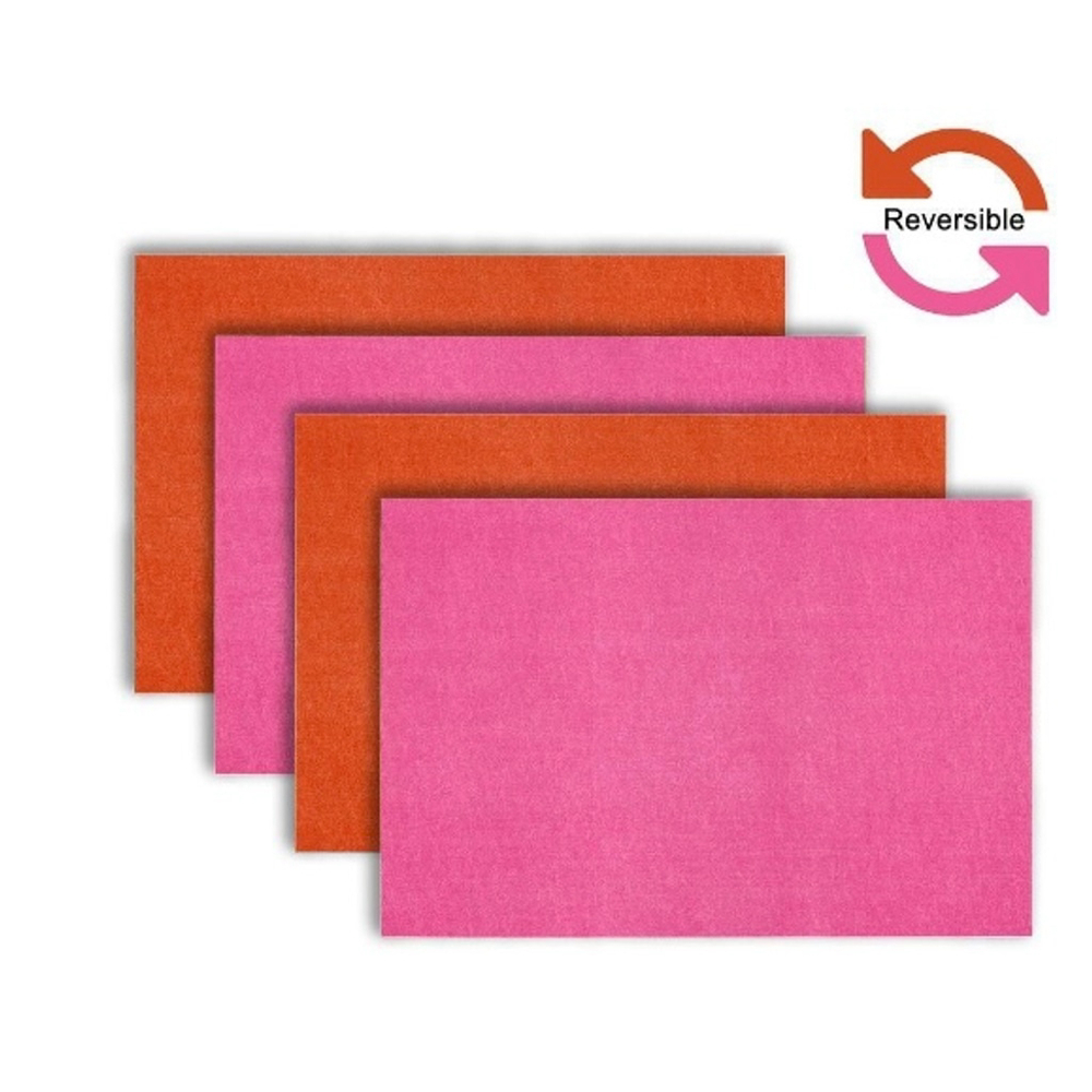 Dainty Home Amalfi One Size Reversible Pink Orange Placemat Set